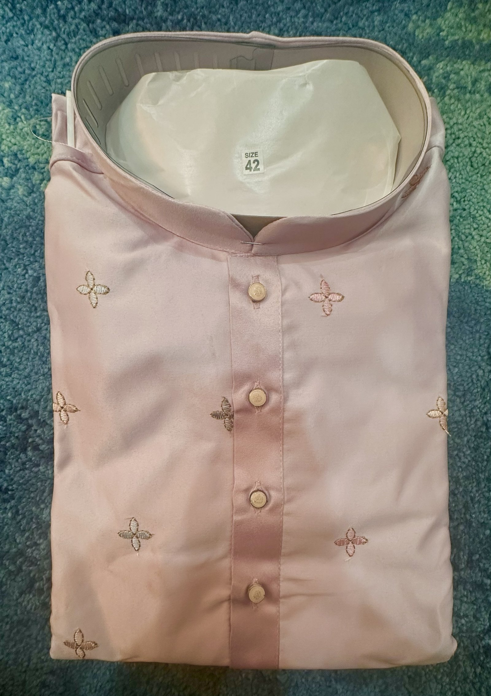 Water flower Daman Work Kurta - Image 5