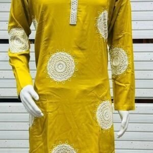 Circular Pattern Cotton Embroidery Kurta