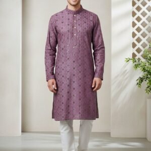 Dusty Purple Lakhnavi Kurta