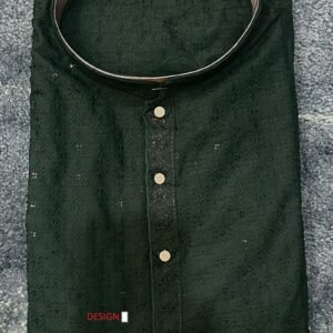 Green Lakhnavi Kurta