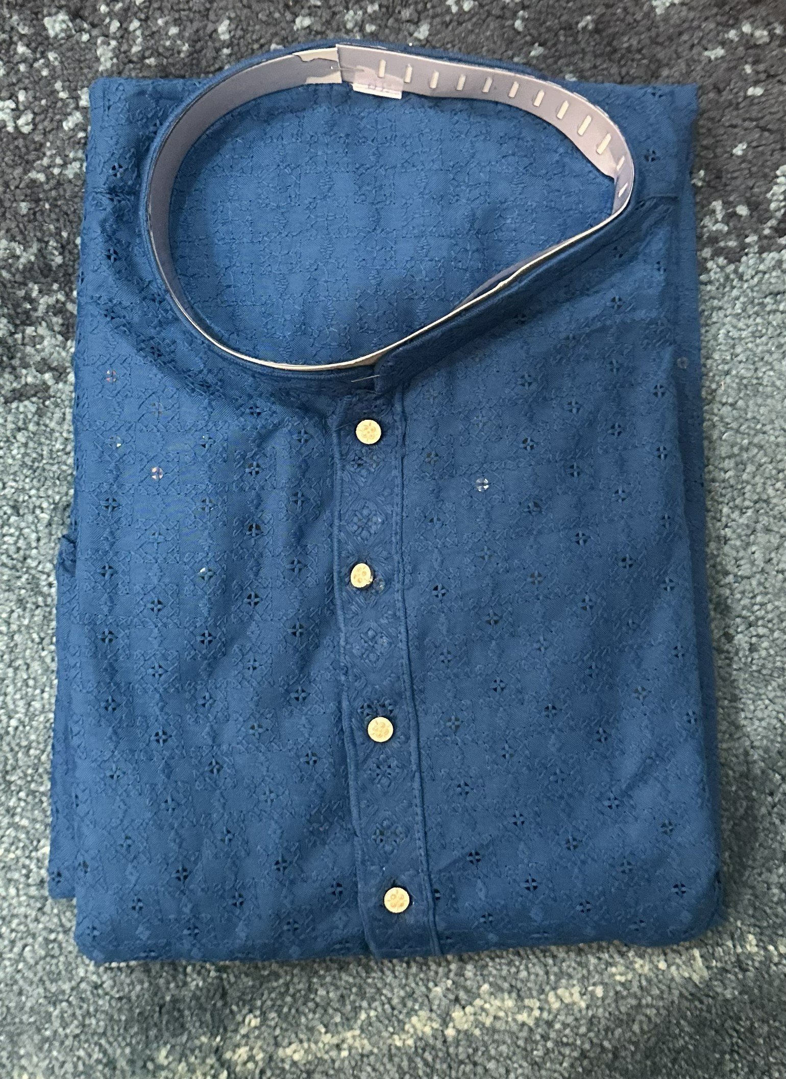 Royal Blue Lakhnavi Kurta
