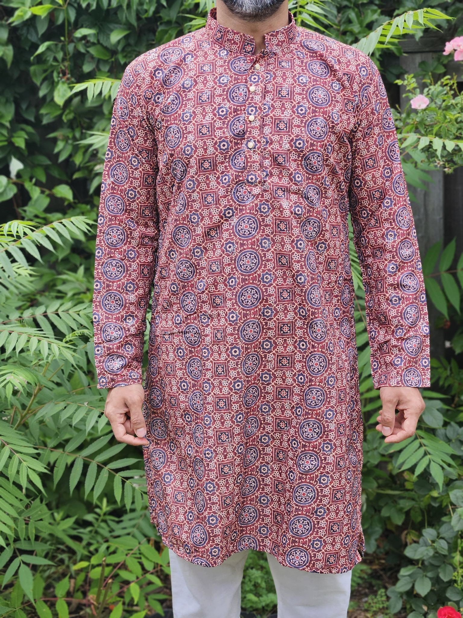 Circle Brown Printed Kurta
