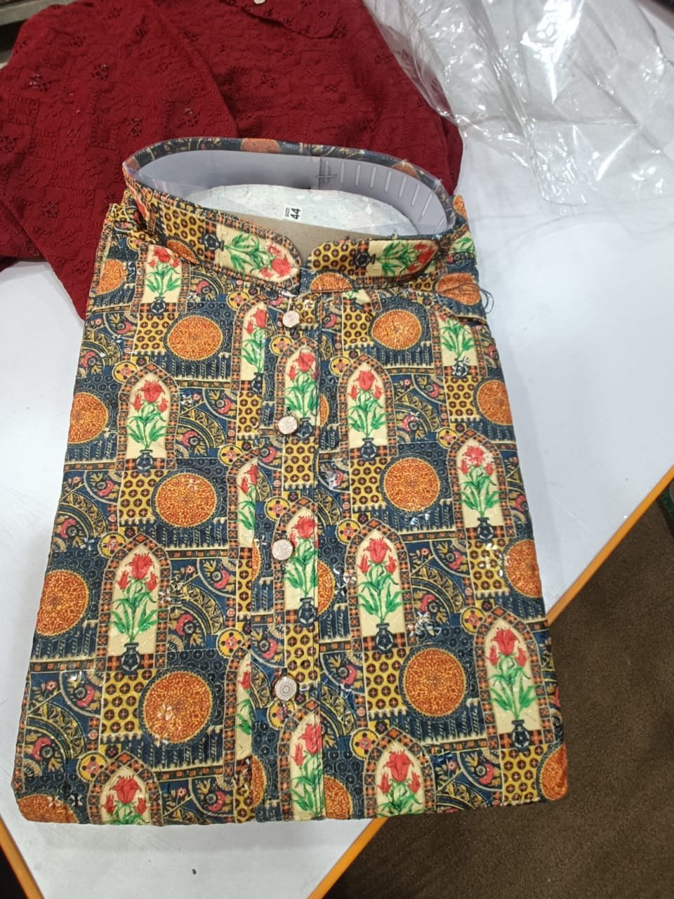 Green Mozaic Printed Kurta - Image 2