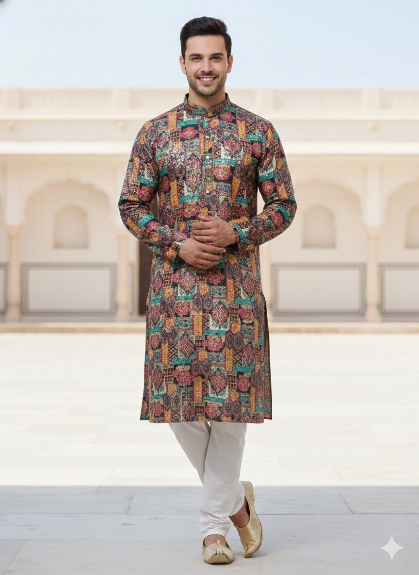 Hexagon Printed Kurta