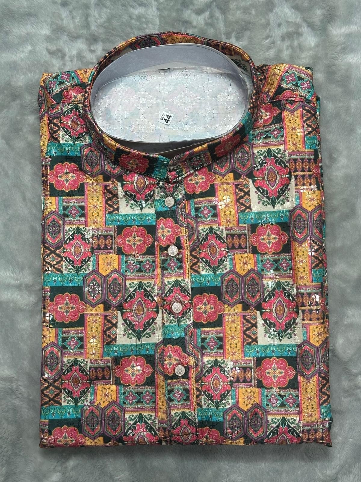 Hexagon Printed Kurta - Image 2