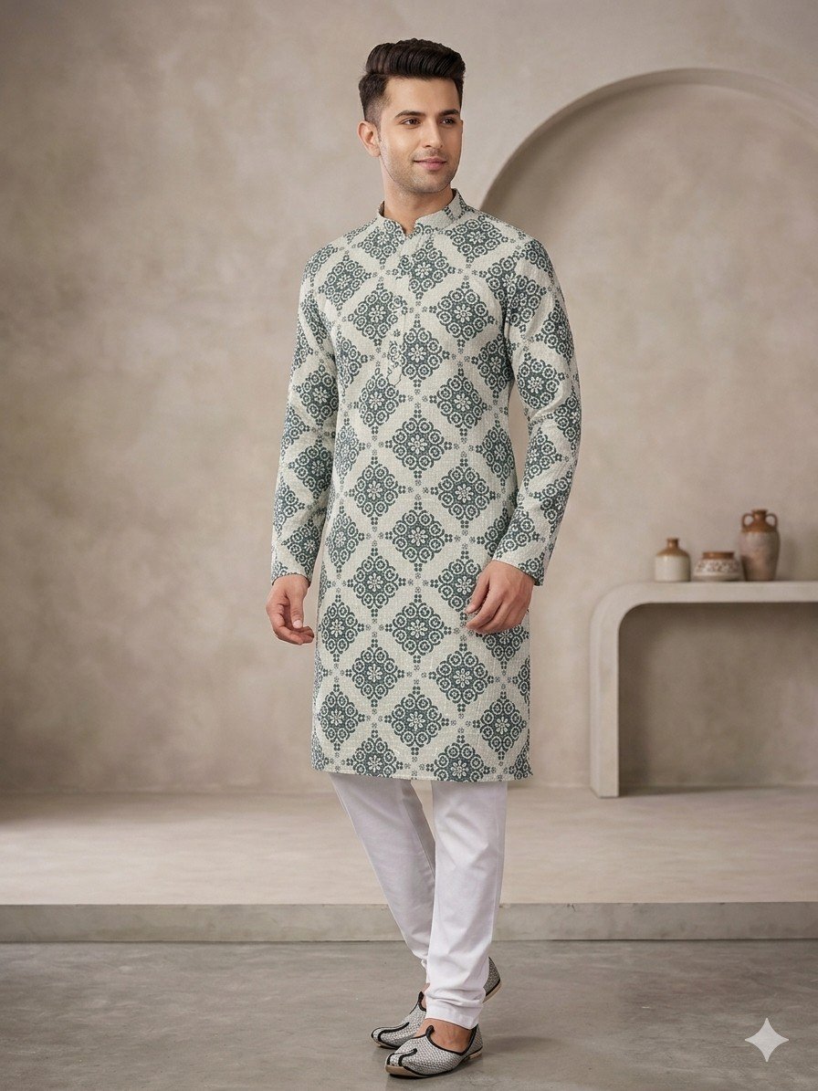 Mehandi Box 2 Printed Kurta