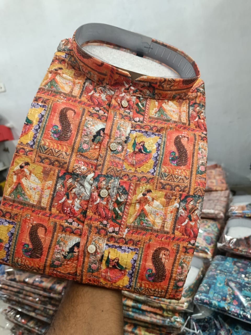 Orange Rani Printed Kurta - Image 2