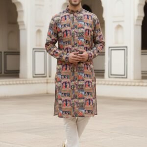 Radha Krishna Printed Kurta