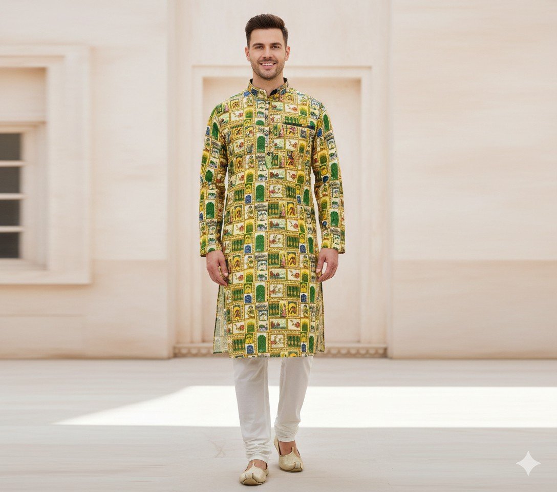 Yellow Rani Printed Kurta