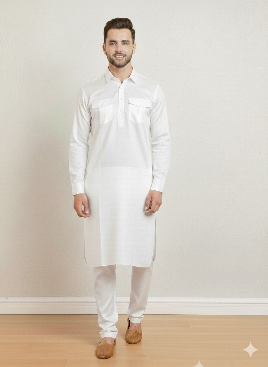 Giza Cotton Simple Pathani Set