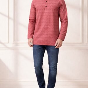 Dusty Rose Wavey Short Kurta